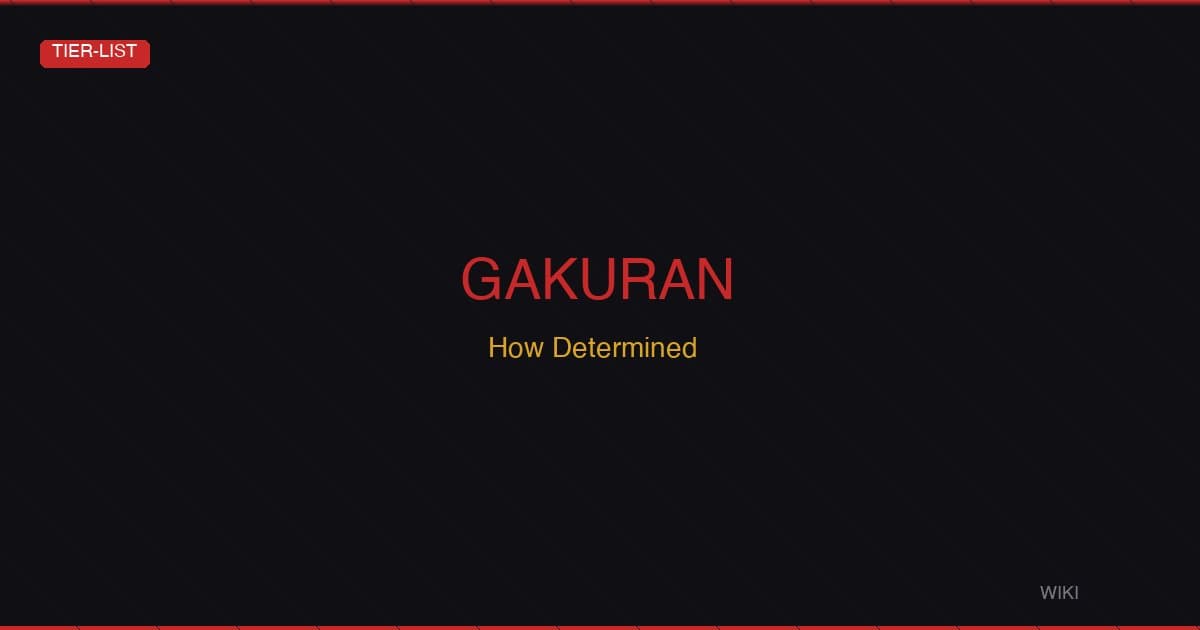 How the Gakuran Tier List Is Determined — Criteria & Methodology
